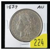 1879 Morgan dollar, AU