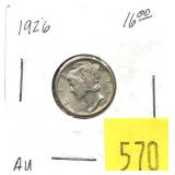 1926 Mercury dime