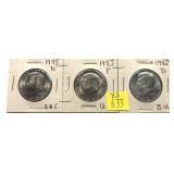 x3- Eisenhower dollars -x3 dollars - Sold by the