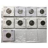 Lot, nickels, 1946-2022, 69 pcs.