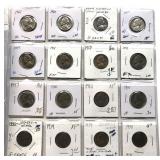 Lot, nickels, 1938-2022, 76 pcs.