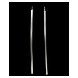 Sterling silver long modern shepherd hook earrings