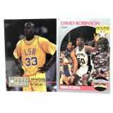 Lot, 2 basketball cards: Shaquille O