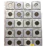x20- Washington quarters, mixed dates, 90% silver-
