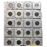 x20- Washington quarters, mixed dates, 90% silver-