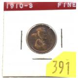 1910-S Lincoln cent