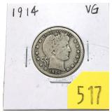 1914 Barber quarter