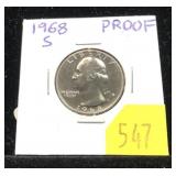 1968-S Washington quarter, Proof