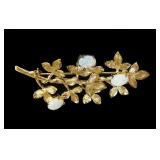 Wells vintage sterling silver gold wash opal