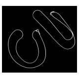 Lot, two 18" sterling silver serpentine