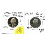 x2- 1978-S Proof Washington quarters-x2 quarters