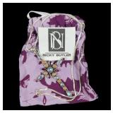 Nicky Butler sterling silver cross with bezel set