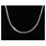 Sterling silver 16" serpentine necklace,