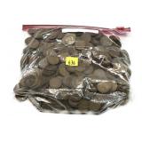 Lot, wheat cents, 500 pcs.