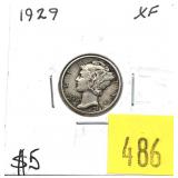 1929 Mercury dime