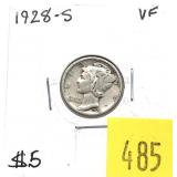 1928-S Mercury dime