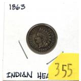 1863 Indian Head cent