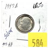 1947-D Roosevelt dime