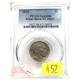 1915 Buffalo nickel PCGS slab certified genuine