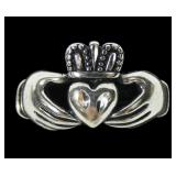 Sterling silver claddagh ring, size, size 9