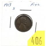 1913-S Lincoln cent