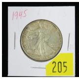 1945 Walking Liberty half dollar