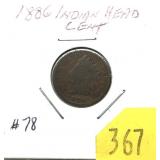 1886 Indian Head cent