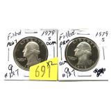 x2-1979-S Proof Washington quarters -x2 quarters