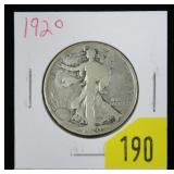 1920 Walking Liberty half dollar