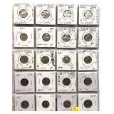 x24- Dimes, mixed dates, 90% silver -x24 dimes