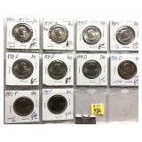 x10- Susan B. Anthony dollars, Unc., mixes dates-