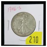 1946-S Walking Liberty half dollar
