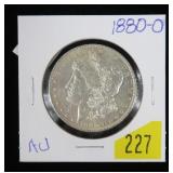 1880-O Morgan dollar, AU