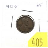 1913-S Lincoln cent