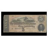 $5 Confederate note, February 17, 1864