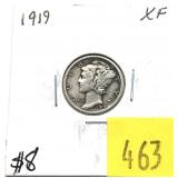 1919 Mercury dime