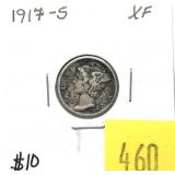 1917-S Mercury dime