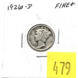 1926-D Mercury dime