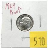1964 Roosevelt dime, Proof