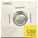 1951-S Roosevelt dime