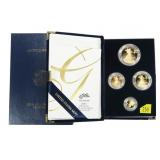 2005-W American Eagle Gold Proof 4-pc. coin set: