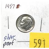 1957 Proof Roosevelt dime