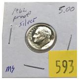 1962 Proof Roosevelt dime