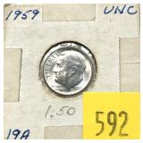 1959 Roosevelt dime