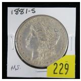 1881-S Morgan dollar