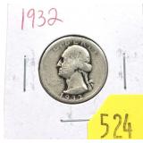 1932 Washington quarter