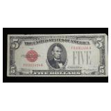 $5 red seal series of 1928