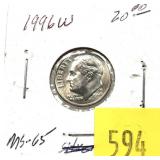 1996-W Roosevelt dime