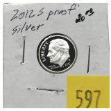 2012 Silver Proof dime