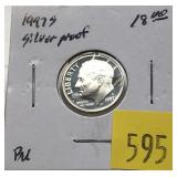 1997-S silver Proof dime